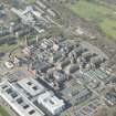 Oblique aerial view of of Stobhill General Hospital, looking to the WNW.