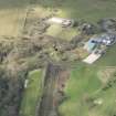 Oblique aerial view of Kilbirnie House and Place Farm, looking NW.