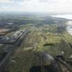 Oblique aerial view of Dundonald Links Golf Course and Kilmarnock Barassie Golf Course, looking SSE.