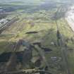 Oblique aerial view of Dundonald Links Golf Course and Kilmarnock Barassie Golf Course, looking S.