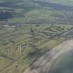 Oblique aerial view of Dundonald Links Golf Course and Kilmarnock Barassie Golf Course, looking ESE.