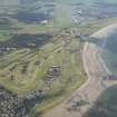 Oblique aerial view of Royal Troon Portland Golf Course and Royal Troon Old Golf Course, looking SE.