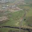 Oblique aerial view of Ayr Airfield and Ayr Racecourse, looking NNW.