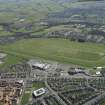 Oblique aerial view of Ayr Airfield and Ayr Racecourse, looking NNW.