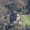 Oblique aerial view of Dean Castle, looking to the SSE.