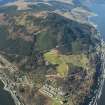 Oblique aerial view of Strone and Blairmore and Strone Golf Course, looking to the N.