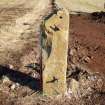 Upstanding gatepost from (011) for watching brief at Barburgh Mill Quarry Extension