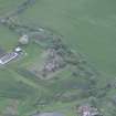 Oblique aerial view of Sanquhar Castle, looking S.