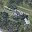 Oblique aerial view of Auchen Castle Country House, looking S.