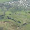 Oblique aerial view of Langholm Golf Course, looking SW.