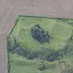 Oblique aerial view of Torthorwald Castle, looking WSW.