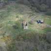 Oblique aerial view of Uttershill Castle, looking ENE.