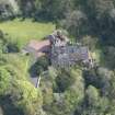 Oblique aerial view of Hawthornden Castle, looking SSE.