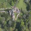 Oblique aerial view of Hawthornden Castle, looking E.