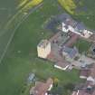 Oblique aerial view of Liberton Tower and Liberton Tower House Farm, looking NW.
