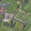 Oblique aerial view of Liberton House and walled garden, looking NNE.