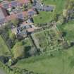 Oblique aerial view of Liberton House and walled garden, looking NNW.