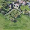 Oblique aerial view of Liberton House and walled garden, looking WNW.