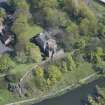 Oblique aerial view of Lochend House, looking E.