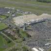 Oblique aerial view of Edinburgh Airport and the New Control Tower, looking NW.