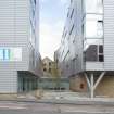 View of Sugarhouse Close at Holyrood Road, Edinburgh, from SE.