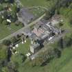 Oblique aerial view of Hoddom Castle, looking WNW.