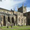 General view of Dunfermline Abbey, looking north east, showing nave and parish church.
