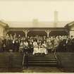 Group gathered outside the main (south front) of the Merchants of Edinburgh Golf Clubhouse for opening event.