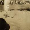 The Open Championship at Carnoustie in 1931. 'Macdonald Smith playing from a bunker.'