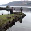 Fort Augustus Abbey Jetty showing mooring post looking E