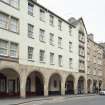 View of arcaded entrance at 173-183 Canongate, Edinburgh, from SW.