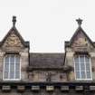 Detail of decorative stonework to dormer gables at City Museum, Canongate Tolbooth, 163 Canongate, Edinburgh.