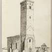 Sketch of St Rule's Tower, St Andrews.