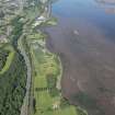 General oblique aerial view of Port Glasgow,  the timber ponds at Kelburn Park and Finlaystone Point, looking WSW.