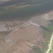 Oblique aerial view of the fish trap at Murrays, Cardross, looking SSW.