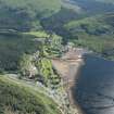 Oblique aerial view of Lochgoilhead and the golf course, looking ESE.