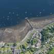 Oblique aerial view of Sandbank and Ardnadam Pier, looking NNE.