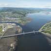 General oblique aerial view of the Kessock Bridge, Inverness, with the Beauly Firth beyond, looking SW.