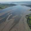 General oblique aerial view of the crannogs in the Beauly Firth looking E.