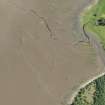 Oblique aerial view of the remains of the  fish traps, looking NNE.