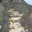 Detail of concrete steps and reinforcement.