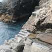 Detail of concrete steps and reinforcement.