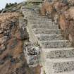 Detail of concrete steps and reinforcement.