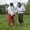 Oliver O'Grady and William Wyeth carrying out geophysical survey