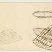 Reverse of drawing of Dowalton Loch logboat