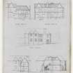 Sections and north elevation of the club house of the Murrayfield Golf Club, Edinburgh.