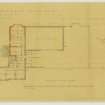 Plan of upper floor showing proposed alterations of the club house of the Edinburgh Burgess Golfing Society.