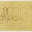 Plan of ground floor showing proposed alterations of the club house of the Edinburgh Burgess Golfing Society.
