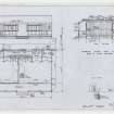 Cross section, elevation and plan of proposed club house for Kilbirnie Place Golf Club.