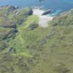 Oblique aerial view of Columba's Bay, Iona, looking S.